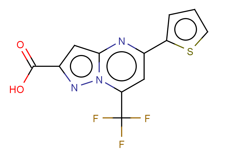 5-(thiophen-2-yl)-7-(trifluoromethyl)pyrazolo[1,5-a]pyrimidine-2-carboxylic acid
