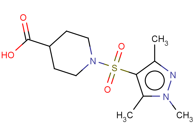 1-[(trimethyl-1H-pyrazol-4-yl)sulfonyl]piperidine-4-carboxylic acid