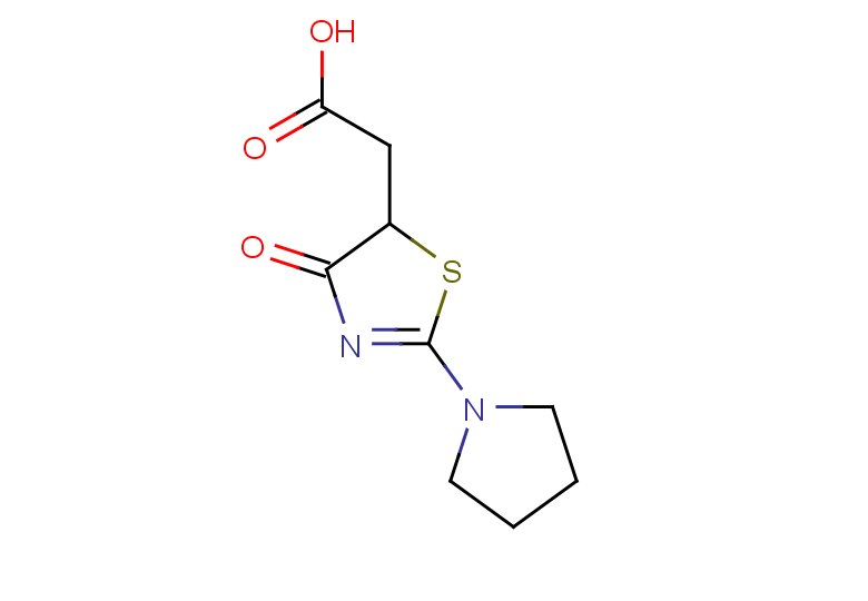 2-[4-oxo-2-(pyrrolidin-1-yl)-4,5-dihydro-1,3-thiazol-5-yl]acetic acid