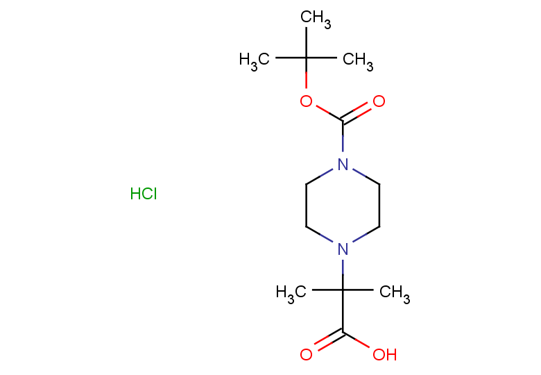 2-{4-[(tert-butoxy)carbonyl]piperazin-1-yl}-2-methylpropanoic acid hydrochloride