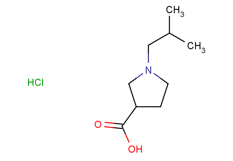 1-(2-methylpropyl)pyrrolidine-3-carboxylic acid hydrochloride