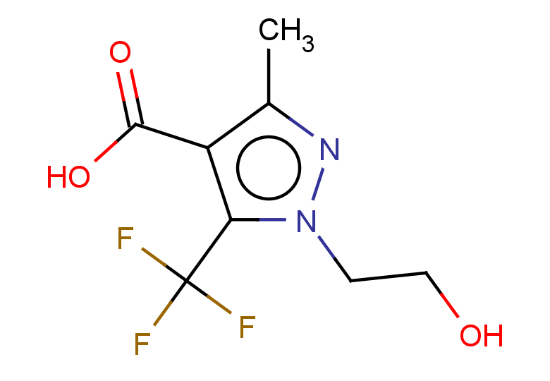 1-(2-hydroxyethyl)-3-methyl-5-(trifluoromethyl)-1H-pyrazole-4-carboxylic acid
