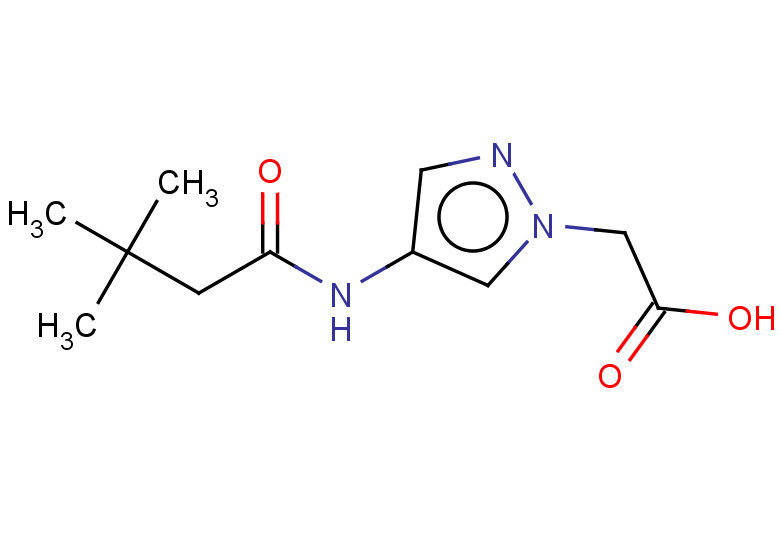 2-[4-(3,3-dimethylbutanamido)-1H-pyrazol-1-yl]acetic acid