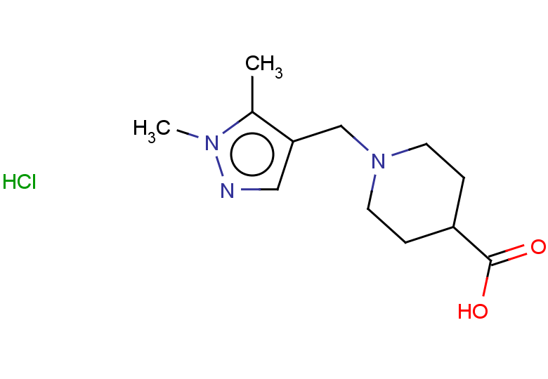 1-[(1,5-dimethyl-1H-pyrazol-4-yl)methyl]piperidine-4-carboxylic acid hydrochloride