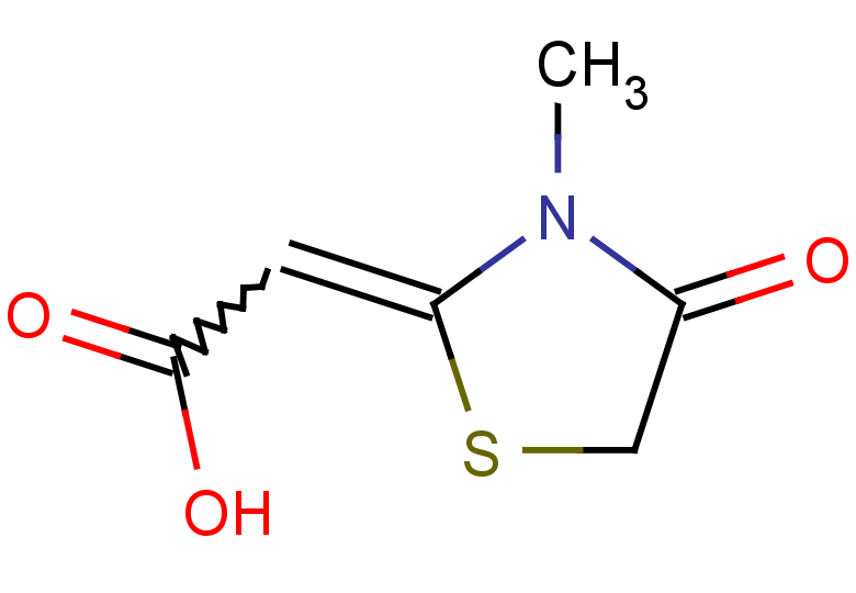 2-(3-methyl-4-oxo-1,3-thiazolidin-2-ylidene)acetic acid