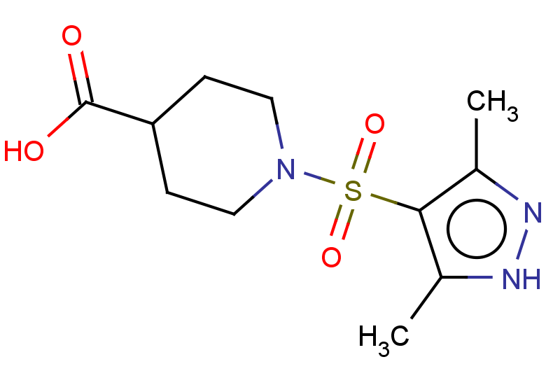 1-[(3,5-dimethyl-1H-pyrazol-4-yl)sulfonyl]piperidine-4-carboxylic acid