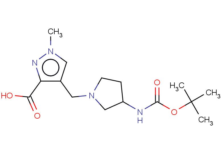 4-[(3-{[(tert-butoxy)carbonyl]amino}pyrrolidin-1-yl)methyl]-1-methyl-1H-pyrazole-3-carboxylic acid