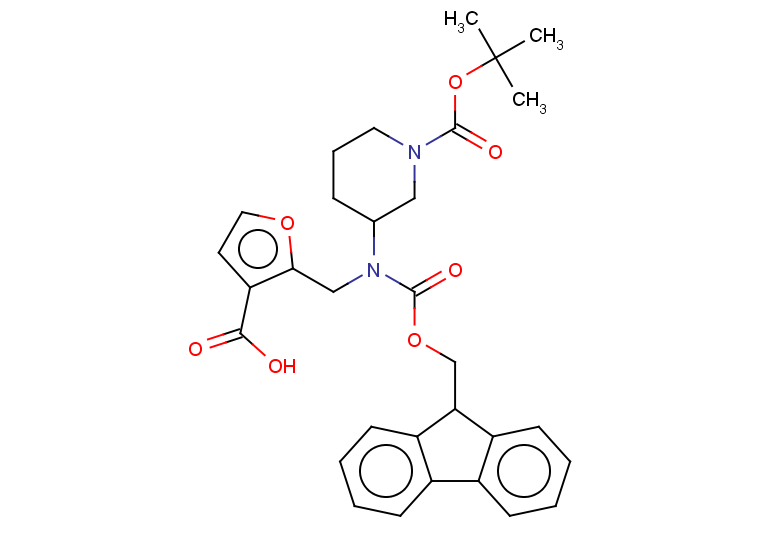 2-[({1-[(tert-butoxy)carbonyl]piperidin-3-yl}[(9H-fluoren-9-ylmethoxy)carbonyl]amino)methyl]furan-3-carboxylic acid