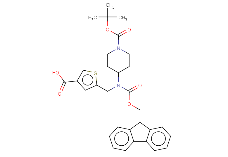 5-[({1-[(tert-butoxy)carbonyl]piperidin-4-yl}({[(9H-fluoren-9-yl)methoxy]carbonyl})amino)methyl]thiophene-3-carboxylic acid