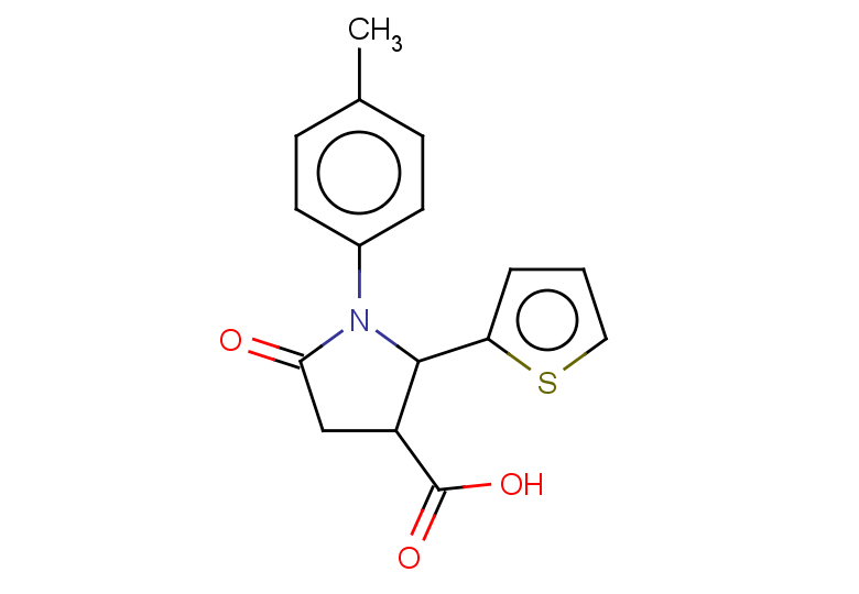 1-(4-methylphenyl)-5-oxo-2-(thiophen-2-yl)pyrrolidine-3-carboxylic acid