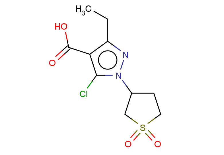 5-chloro-1-(1,1-dioxo-1lambda6-thiolan-3-yl)-3-ethyl-1H-pyrazole-4-carboxylic acid