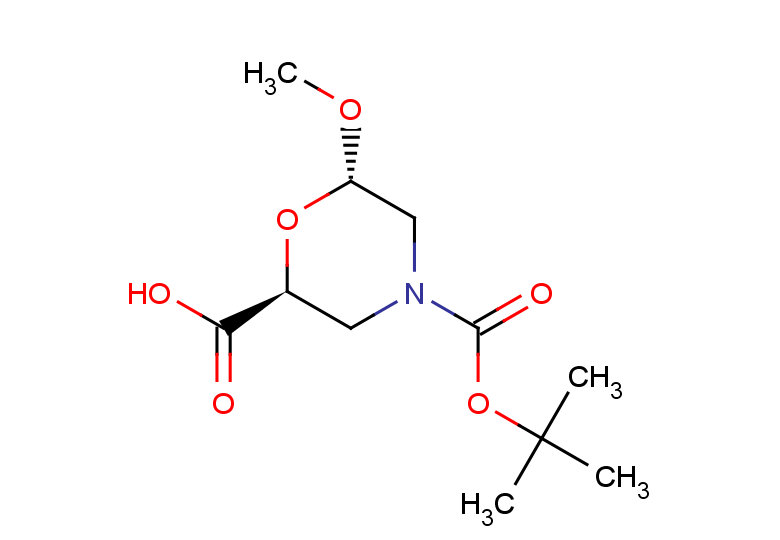 rac-(2R,6R)-4-[(tert-butoxy)carbonyl]-6-methoxymorpholine-2-carboxylic acid, trans