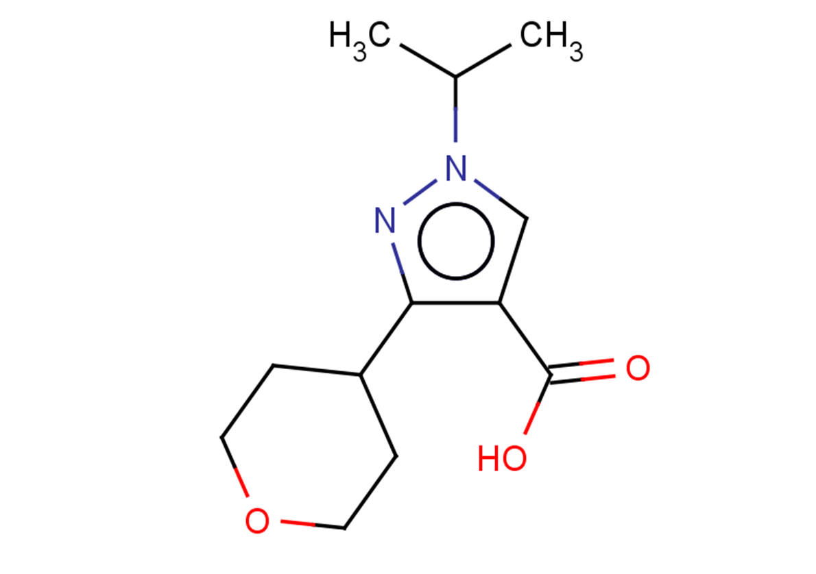 3-(oxan-4-yl)-1-(propan-2-yl)-1H-pyrazole-4-carboxylic acid