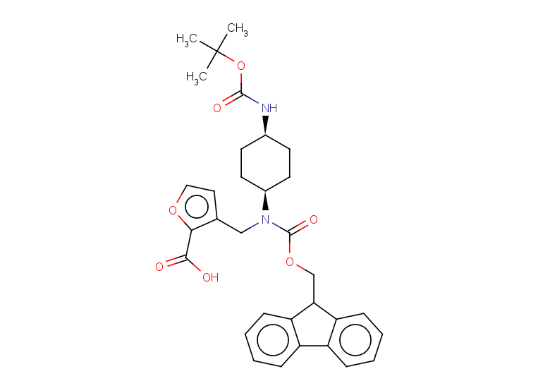 3-{[(4-{[(tert-butoxy)carbonyl]amino}cyclohexyl)[(9H-fluoren-9-ylmethoxy)carbonyl]amino]methyl}furan-2-carboxylic acid