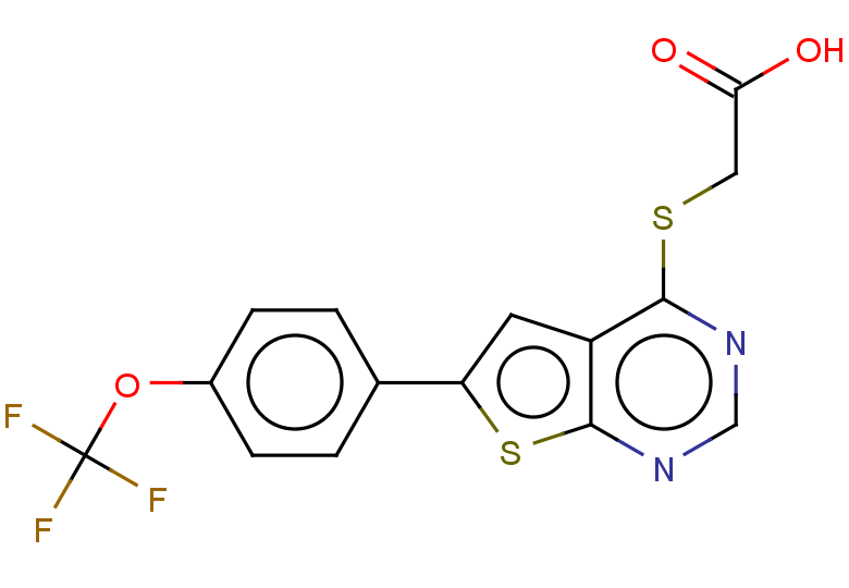 2-({6-[4-(trifluoromethoxy)phenyl]thieno[2,3-d]pyrimidin-4-yl}sulfanyl)acetic acid