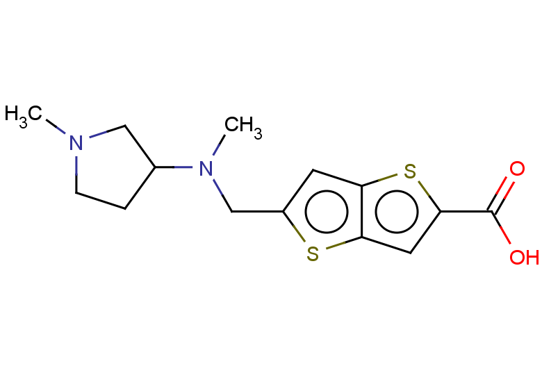 5-{[methyl(1-methylpyrrolidin-3-yl)amino]methyl}thieno[3,2-b]thiophene-2-carboxylic acid
