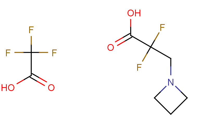 3-(azetidin-1-yl)-2,2-difluoropropanoic acid, trifluoroacetic acid
