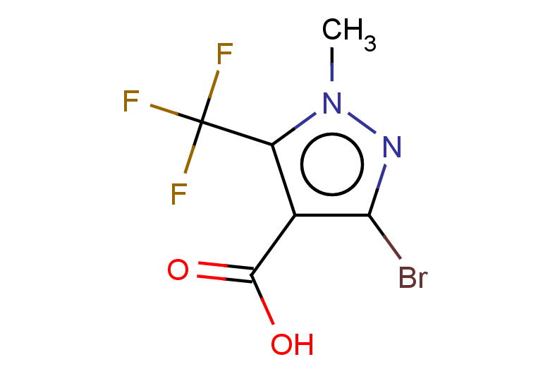 3-bromo-1-methyl-5-(trifluoromethyl)-1H-pyrazole-4-carboxylic acid