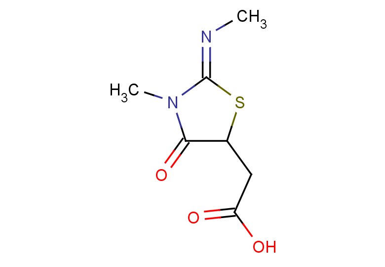 2-[(2Z)-3-methyl-2-(methylimino)-4-oxo-1,3-thiazolidin-5-yl]acetic acid