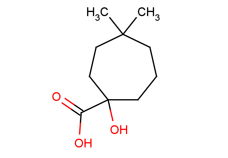 1-hydroxy-4,4-dimethylcycloheptane-1-carboxylic acid