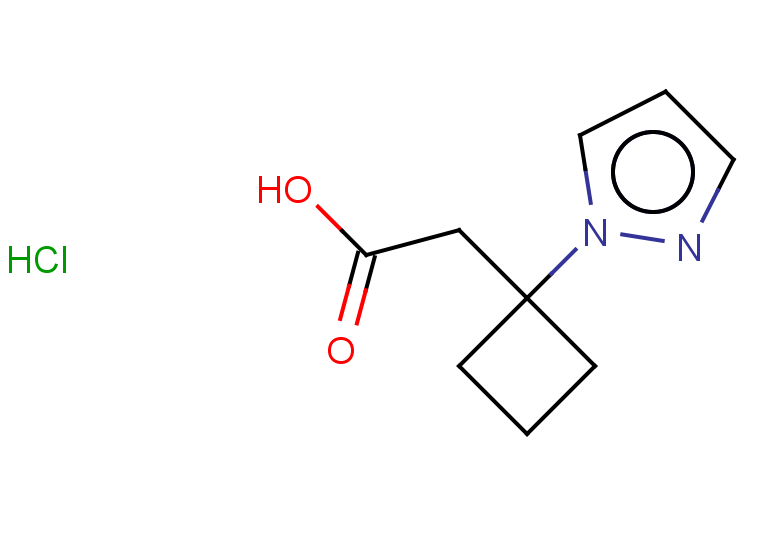 2-[1-(1H-pyrazol-1-yl)cyclobutyl]acetic acid hydrochloride
