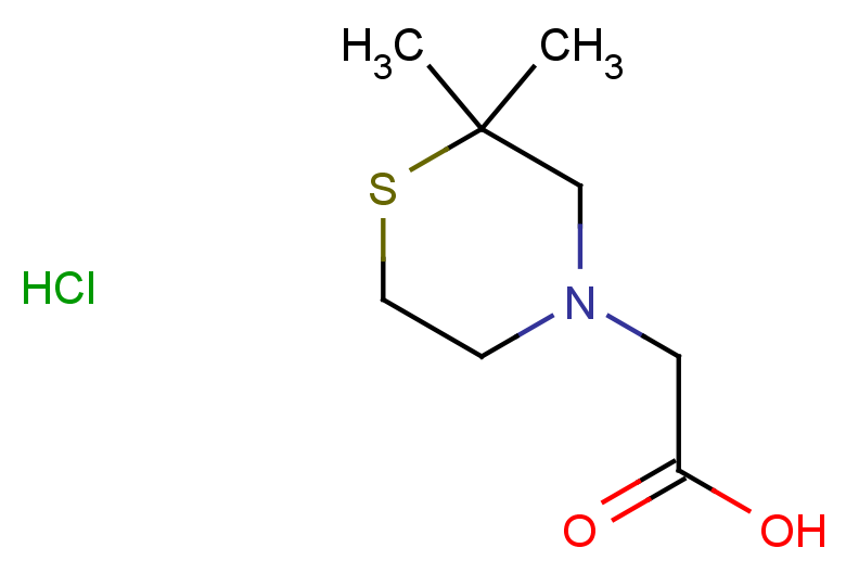 2-(2,2-dimethylthiomorpholin-4-yl)acetic acid hydrochloride