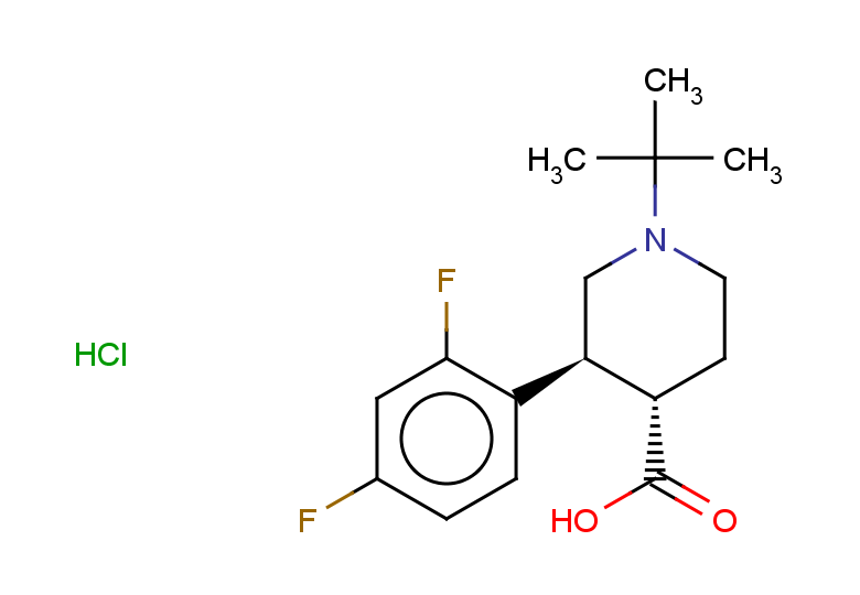 (3S,4S)-1-tert-butyl-3-(2,4-difluorophenyl)piperidine-4-carboxylic acid hydrochloride