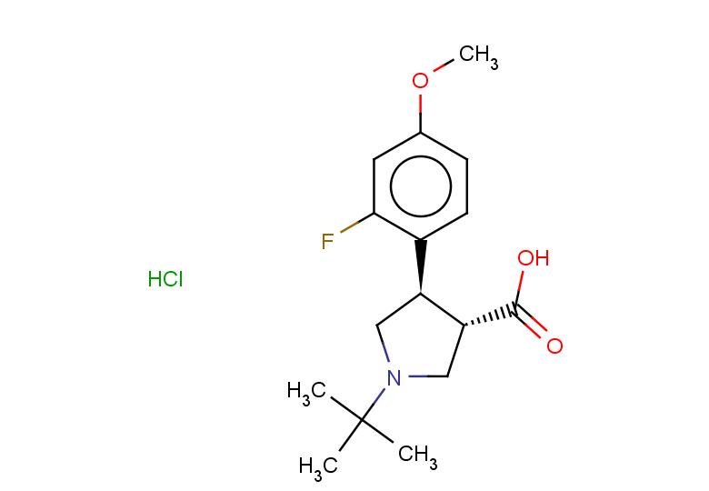 (3S,4R)-1-tert-butyl-4-(2-fluoro-4-methoxyphenyl)pyrrolidine-3-carboxylic acid hydrochloride