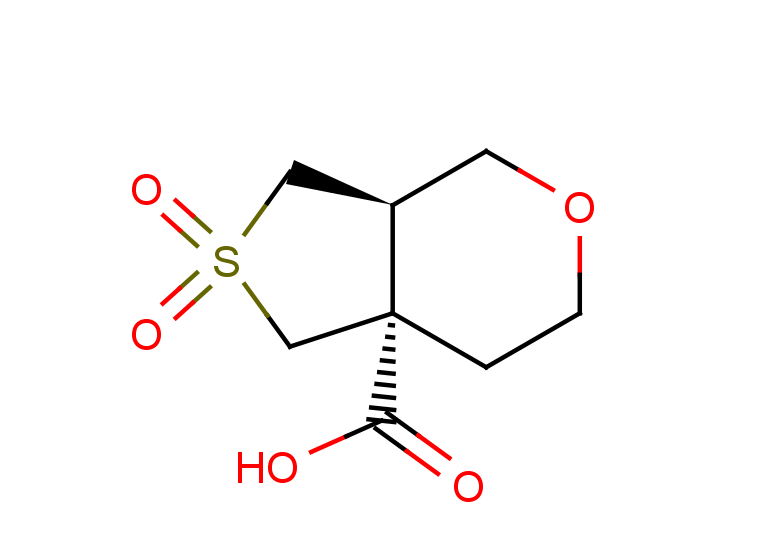 (3aR,7aR)-2,2-dioxo-hexahydro-1H-5,2$l^{6}-thieno[3,4-c]pyran-7a-carboxylic acid