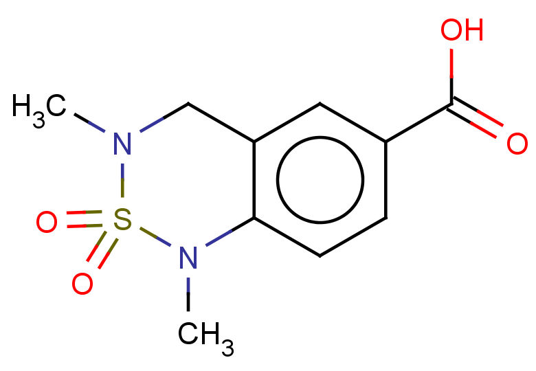 1,3-dimethyl-2,2-dioxo-3,4-dihydro-1H-2$l^{6},1,3-benzothiadiazine-6-carboxylic acid