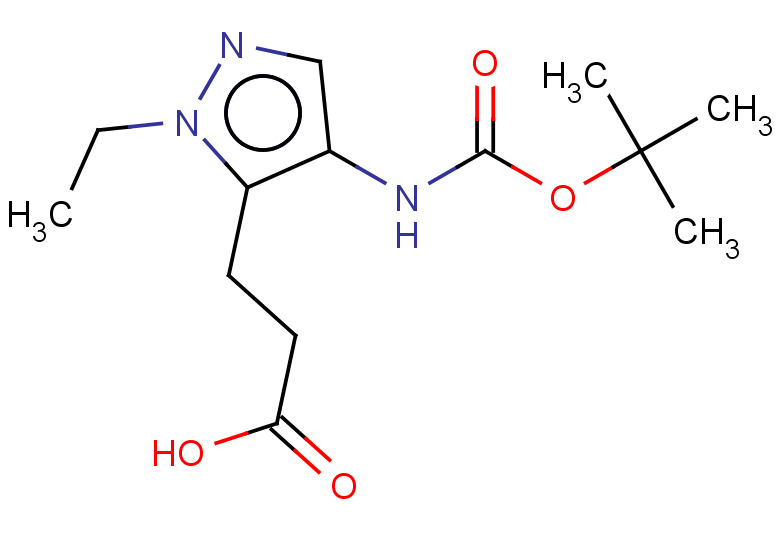 3-(4-{[(tert-butoxy)carbonyl]amino}-1-ethyl-1H-pyrazol-5-yl)propanoic acid