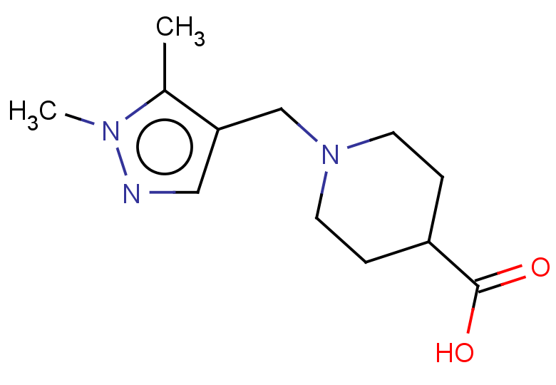 1-[(1,5-dimethyl-1H-pyrazol-4-yl)methyl]piperidine-4-carboxylic acid