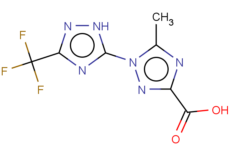 5-methyl-1-[3-(trifluoromethyl)-1H-1,2,4-triazol-5-yl]-1H-1,2,4-triazole-3-carboxylic acid