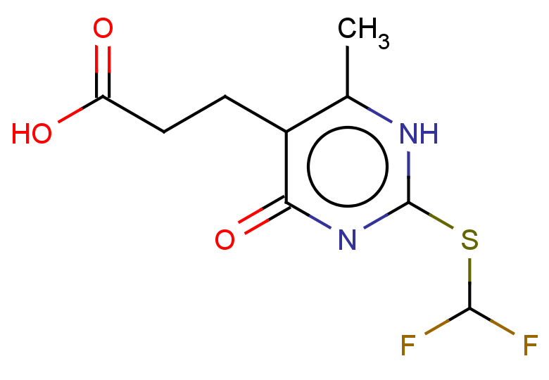 3-{2-[(difluoromethyl)sulfanyl]-6-methyl-4-oxo-1,4-dihydropyrimidin-5-yl}propanoic acid