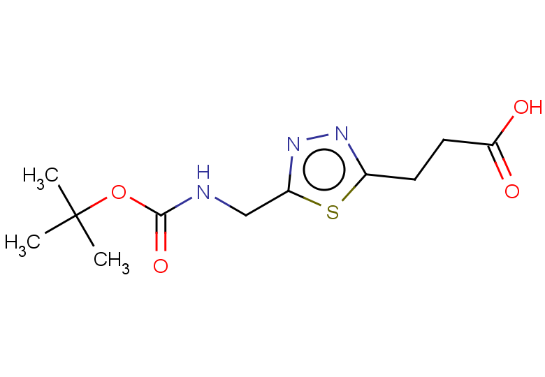 3-[5-({[(tert-butoxy)carbonyl]amino}methyl)-1,3,4-thiadiazol-2-yl]propanoic acid