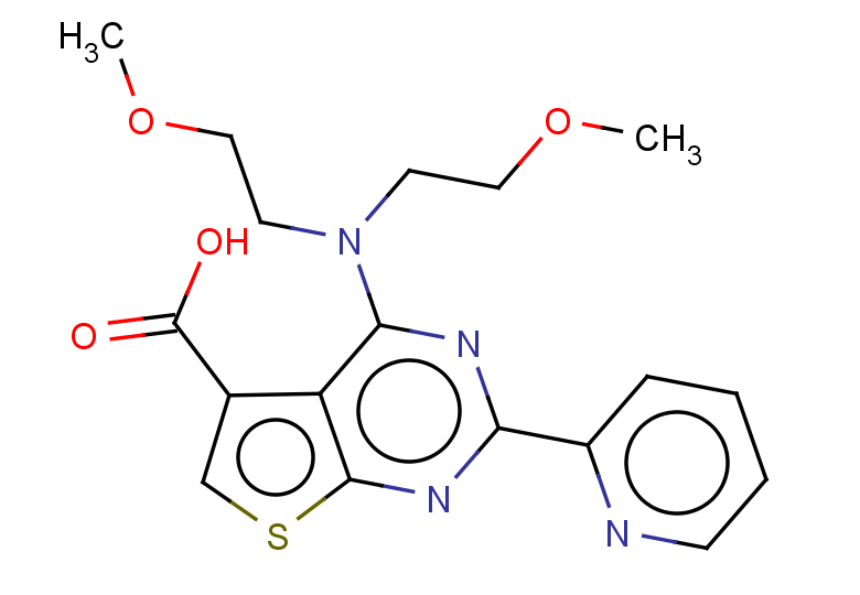 4-[bis(2-methoxyethyl)amino]-2-(pyridin-2-yl)thieno[2,3-d]pyrimidine-5-carboxylic acid