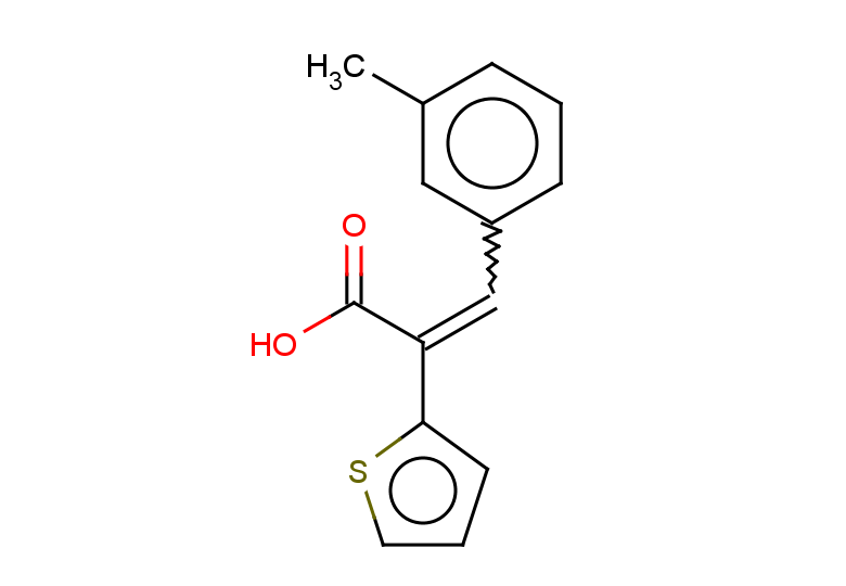 3-(3-methylphenyl)-2-(thiophen-2-yl)prop-2-enoic acid