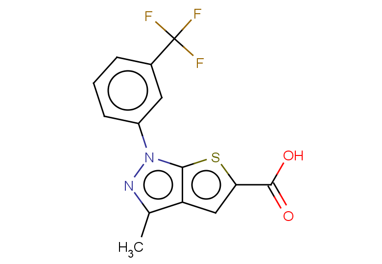 3-methyl-1-[3-(trifluoromethyl)phenyl]-1H-thieno[2,3-c]pyrazole-5-carboxylic acid