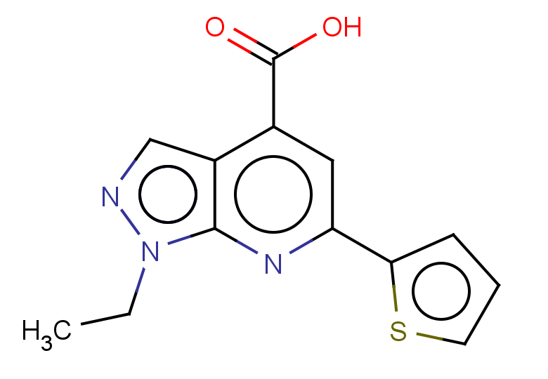 1-ethyl-6-(thiophen-2-yl)-1H-pyrazolo[3,4-b]pyridine-4-carboxylic acid
