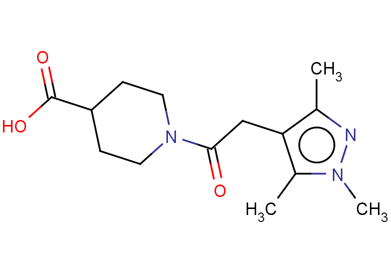 1-[2-(trimethyl-1H-pyrazol-4-yl)acetyl]piperidine-4-carboxylic acid