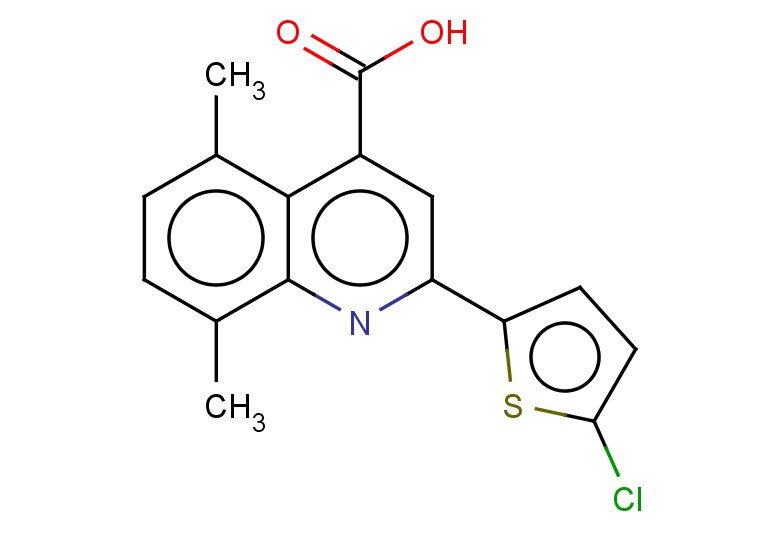 2-(5-chlorothiophen-2-yl)-5,8-dimethylquinoline-4-carboxylic acid