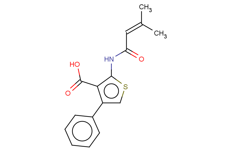2-(3-methylbut-2-enamido)-4-phenylthiophene-3-carboxylic acid