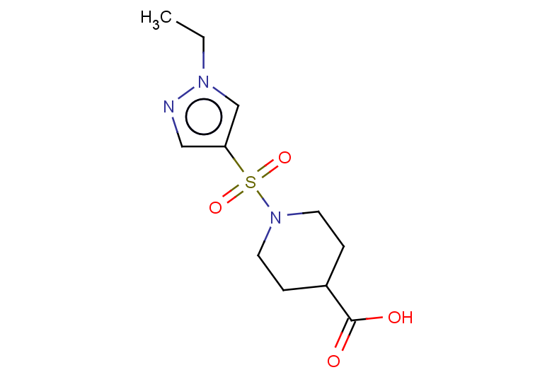 1-[(1-ethyl-1H-pyrazol-4-yl)sulfonyl]piperidine-4-carboxylic acid