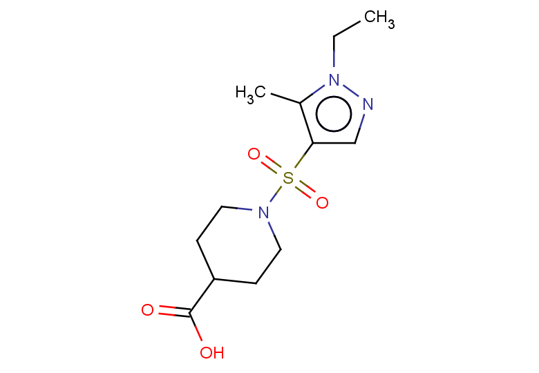 1-[(1-ethyl-5-methyl-1H-pyrazol-4-yl)sulfonyl]piperidine-4-carboxylic acid