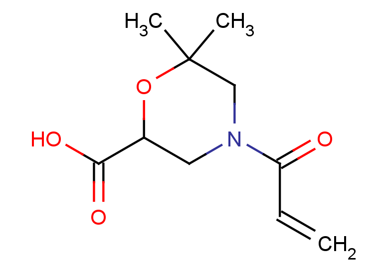 6,6-dimethyl-4-(prop-2-enoyl)morpholine-2-carboxylic acid