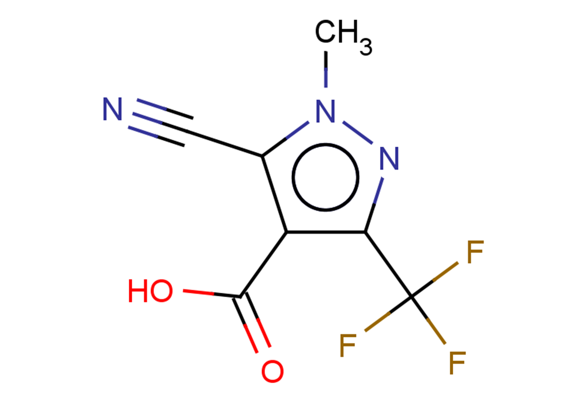 5-cyano-1-methyl-3-(trifluoromethyl)-1H-pyrazole-4-carboxylic acid
