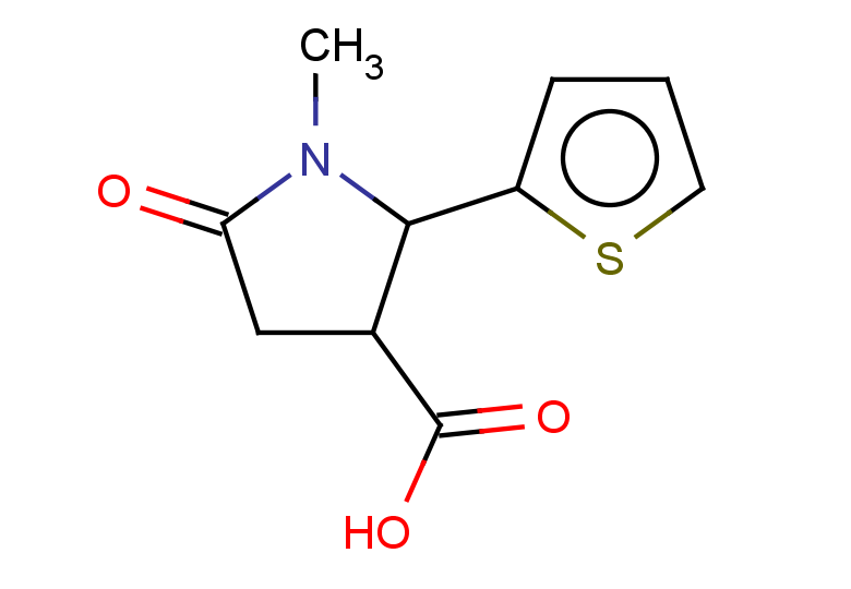1-methyl-5-oxo-2-(thiophen-2-yl)pyrrolidine-3-carboxylic acid, Mixture of diastereomers