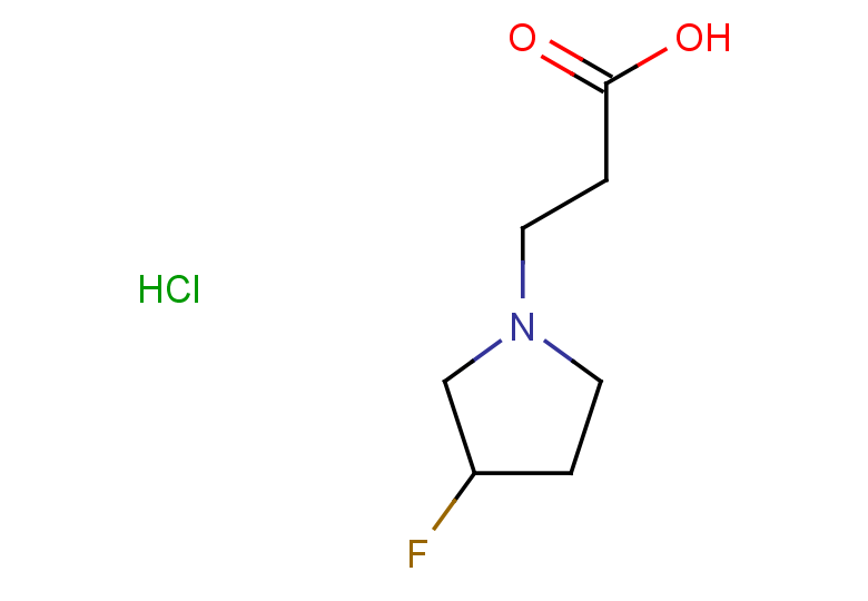 3-(3-fluoropyrrolidin-1-yl)propanoic acid hydrochloride