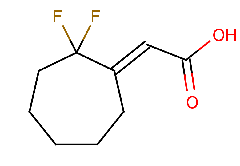 2-[(1E)-2,2-difluorocycloheptylidene]acetic acid