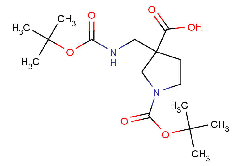 1-[(tert-butoxy)carbonyl]-3-({[(tert-butoxy)carbonyl]amino}methyl)pyrrolidine-3-carboxylic acid